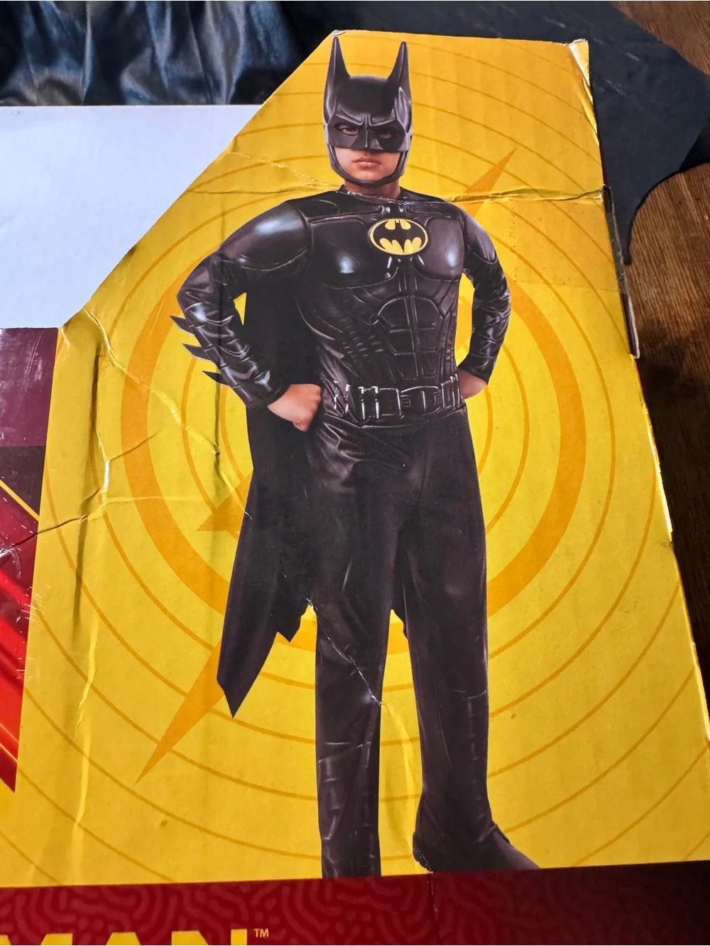 NWT Rubie’s DC Batman Muscle Chest Costume Size S 6/7 Complete 3 piece set